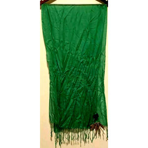 Remington Fashion Scarf Women's Green Tassels NEW
